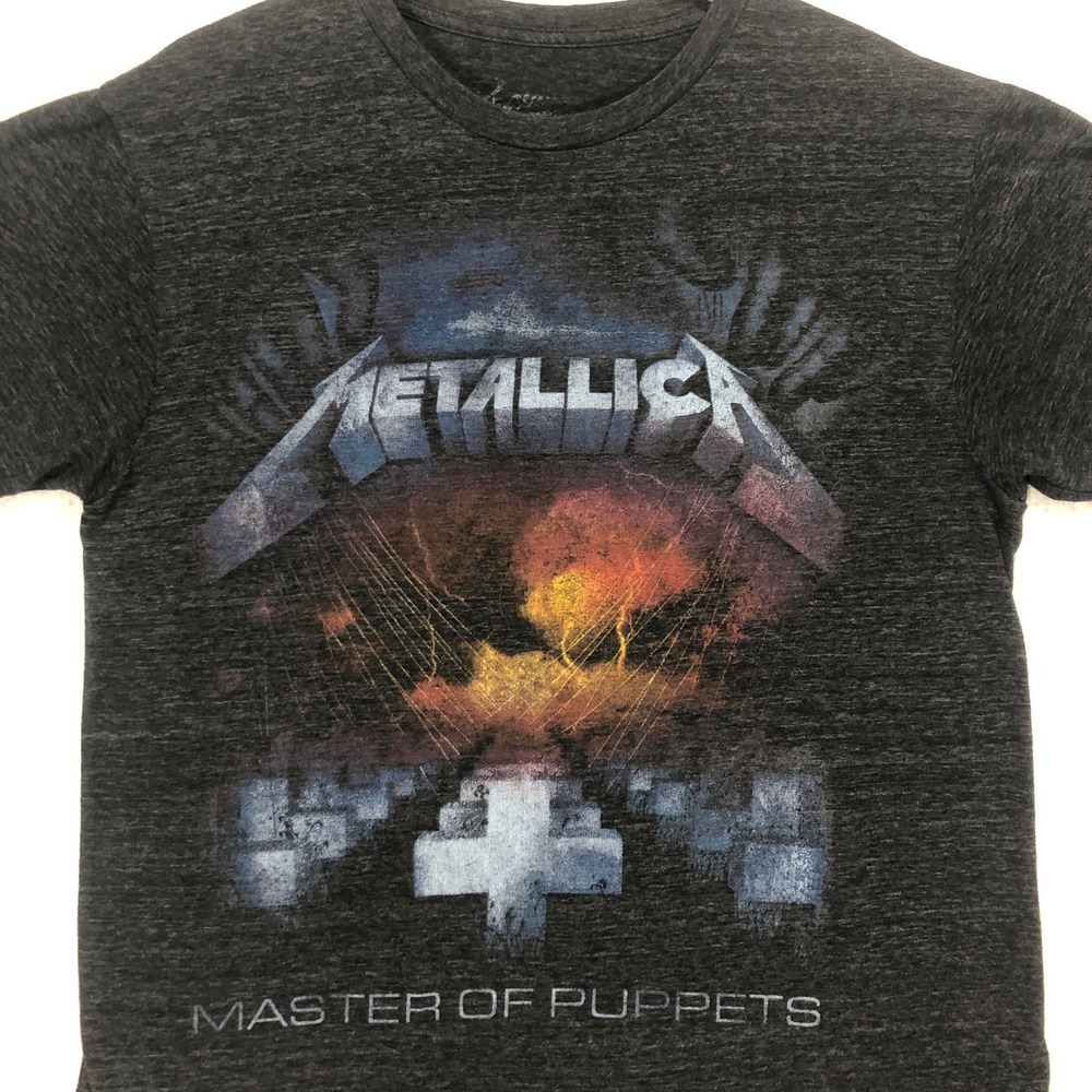 Metallica Master of Puppets Graphic T-Shirt Charcoal Heather‎ Mens Medium
